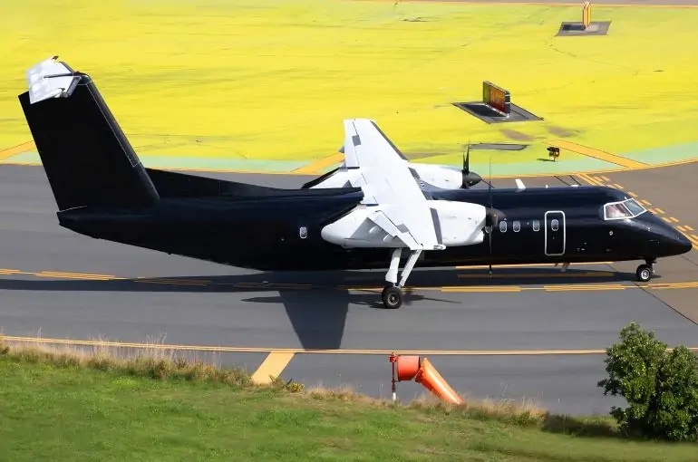 bombardier dash 8 on the taci way