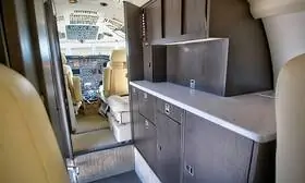galley of the luxurious DASSAULT FALCON 50 it is the perfect space to prepare and serve delicious catering meals