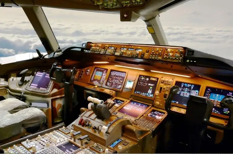 The Boeing 767-200 cockpit