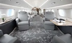 embraer lineage 1000 cabin comfort